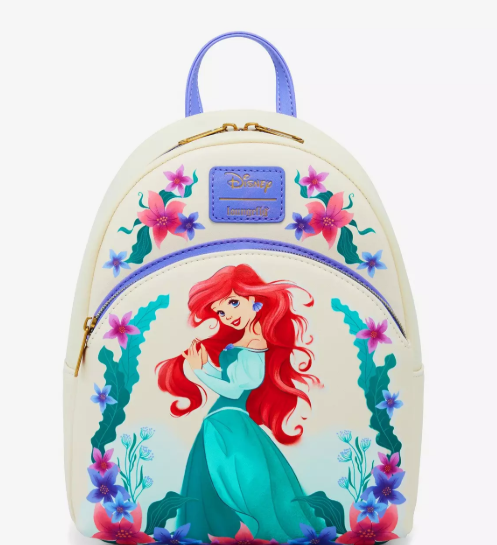 Loungefly Disney The Little Mermaid Ariel Sea Flowers Mini Backpack