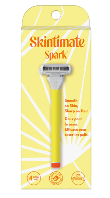 Skintimate 4-Blade Women's Razor Handle Plus 2 Razor Refills