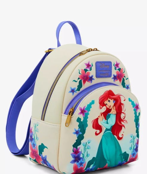 Loungefly Disney The Little Mermaid Ariel Sea Flowers Mini Backpack
