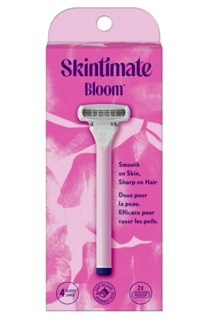 Skintimate Bloom Women's Razor, 1 Razor Handle and 2 Refills
