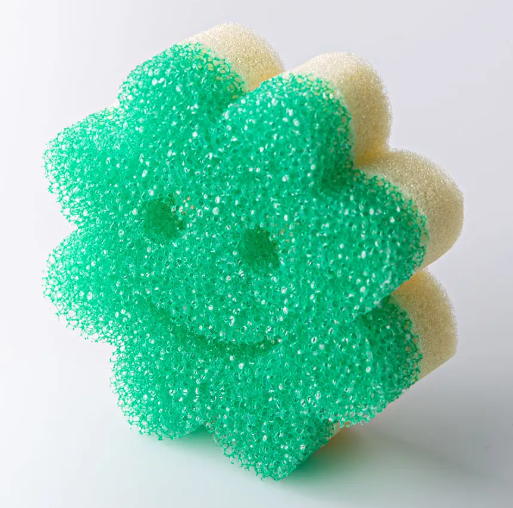 Scrub Daddy Scrub Mommy Power Flower Dual-Sided Sponge Green