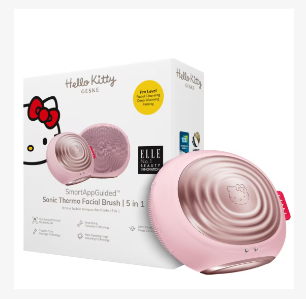 Geske Hello Kitty SmartAppGuided Sonic Thermo Facial Brush 5 in 1