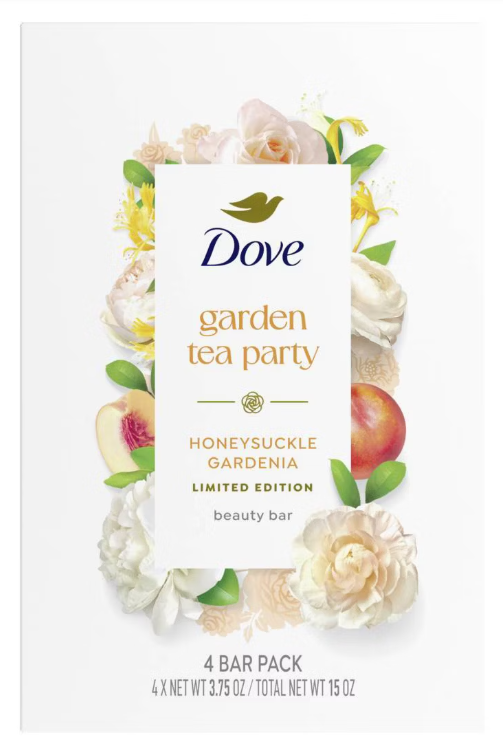 Dove Beauty Garden Tea Party Bar Soaps - Honeysuckle Gardenia - Limited Edition - 15oz/4pk 4.8 out of 5 stars with 39 reviews