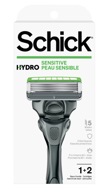 Schick Hydro 5 Sense Sensitive Men's Razor, and 2 Refills