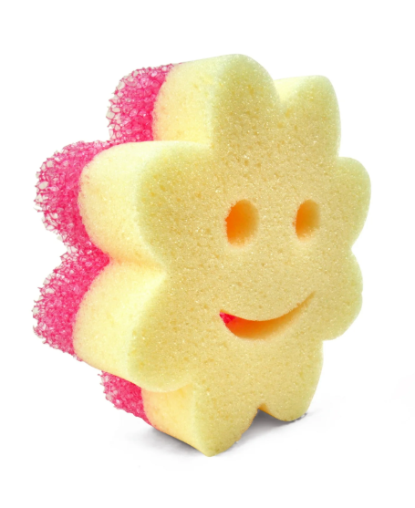 Scrub Daddy Scrub Mommy Power Flower Non-Scratch Cleaning Sponge Pink