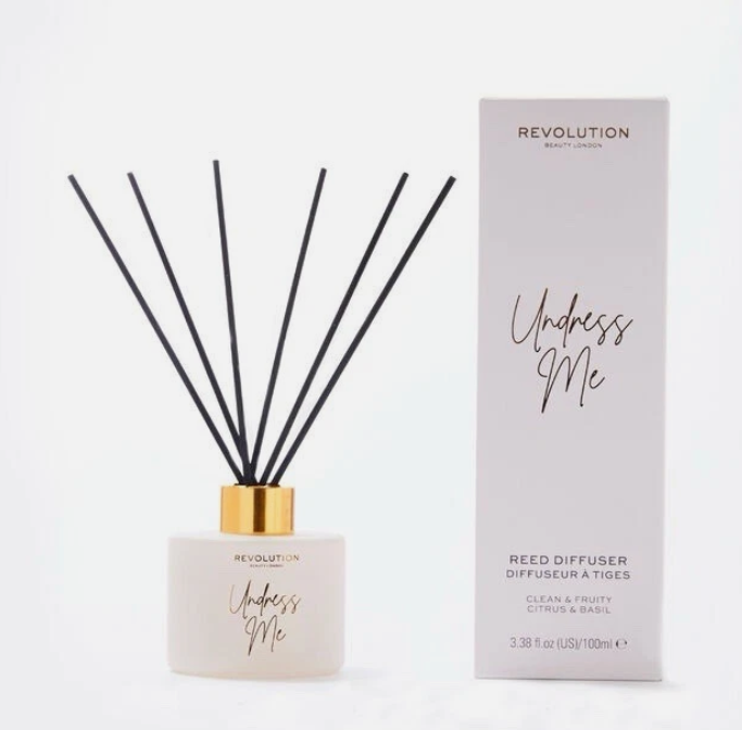 Revolution Undress Me Reed Diffuser Clean & Fruity, Citrus & Basil 3.38 FL Oz