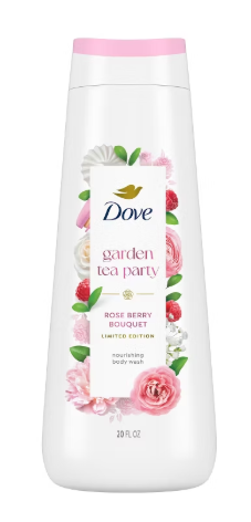 Dove Beauty Garden Tea Party Body Wash - Rose Berry Bouquet - Limited Edition - 20 fl oz