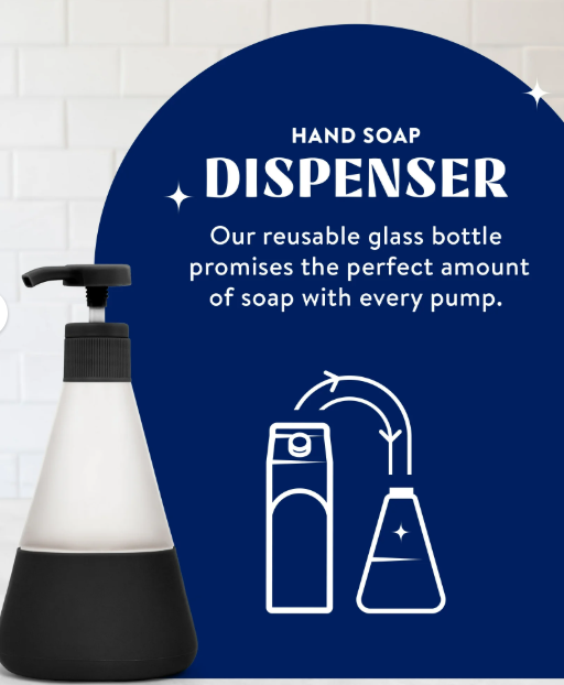 Cleancult Refillable Liquid Hand Soap Dispenser, Matte Black Color, 12 oz